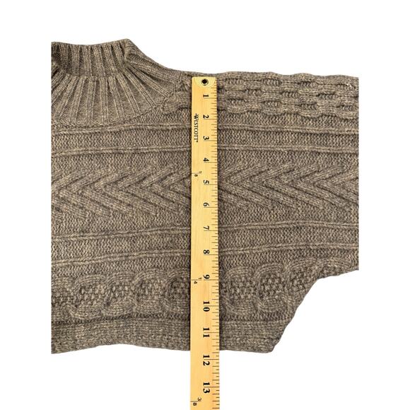 Superdown Women's Small Cable Knit Brown Ultra Cropped Sexy Cozy - Picture 6 of 6